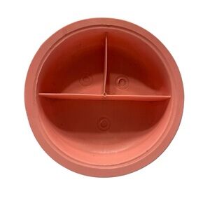 Vintage Pink  Plastic Toy Divided Plate 1960’s